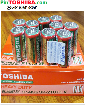 COMBO 1hộp=24viên Pin trung C 1.5v Toshiba R14KG SP-2TGTE V chính hãng _Giá chỉ 229.000đ/ hộp 24viên